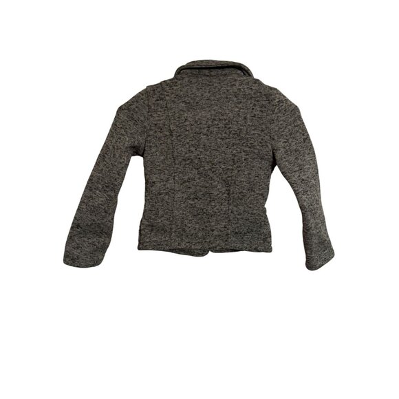 Little Mass Girls Heather Gray Button-Up Jacket W/ Floral Embellishments Size 6X - Picture 6 of 6